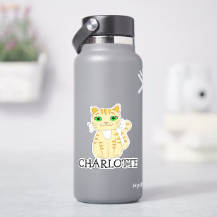 Personalized Orange Cat Name Label