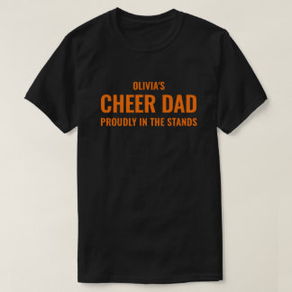 Personalized Orange Cheer Dad for Men Custom Gift T-Shirt