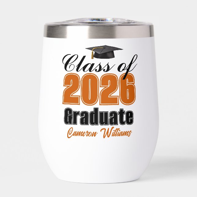 Personalized Orange Class of 2026 Graduation (Avant)