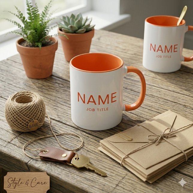 Personalized Orange Combo Mug with Your Name (Personalized Orange Combo Mug with Your Name)