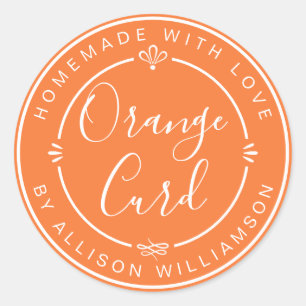 Personalized Orange Curd Homemade With Love Classic Round Sticker