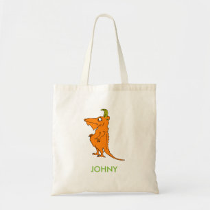 Personalized Orange Cute Dragon Tote Bag