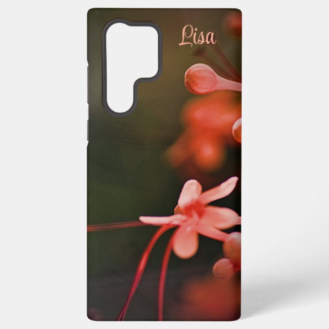 Personalized Orange Flower Samsung Case  (Back)