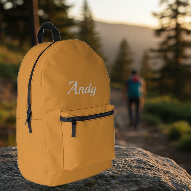 Personalized Orange Hiking Backpack for Men  (Creator Uploaded)