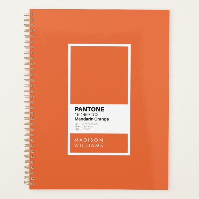 Personalized Orange Notebook | Custom Name Planner (Front)