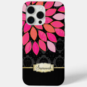 Personalized Orange Pink Black Gold iPhone Case