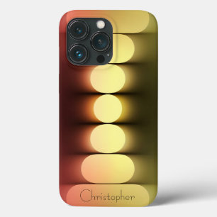 Personalized orange Radial Texture iphone 15  iPhone 13 Pro Case