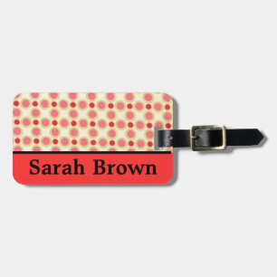 Personalized Orange Retro Luggage Tags