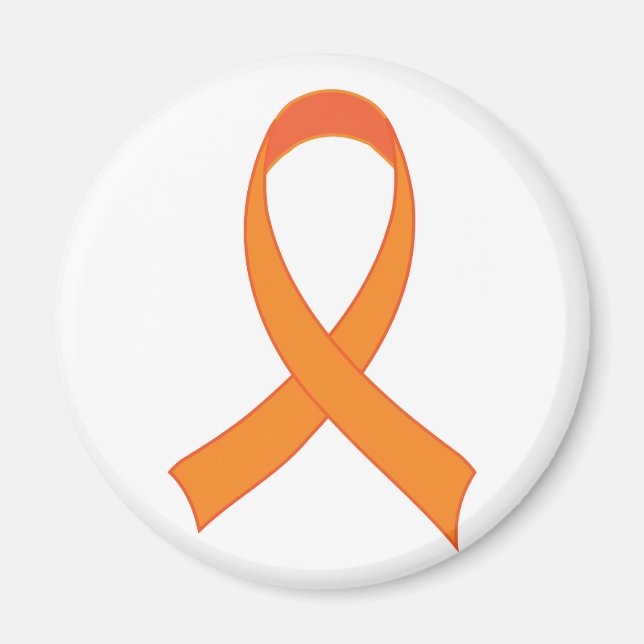 Personalized Orange Ribbon Awareness Gift Magnet (Front)