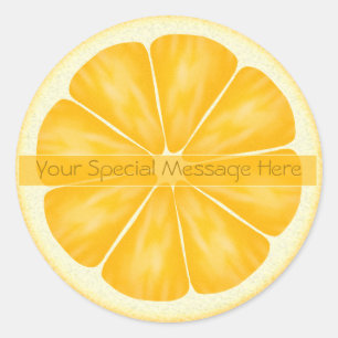 Personalized Orange Slice Stickers