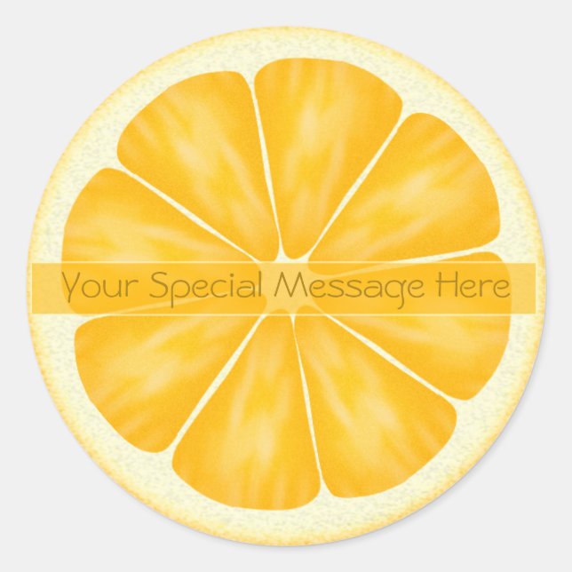 Personalized Orange Slice Stickers (Front)