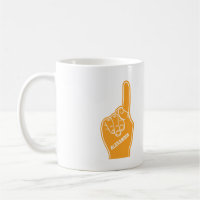 Personalized Orange Sports Foam Finger