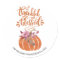 Personalized Orange Thankful & Blessed Pumpkin