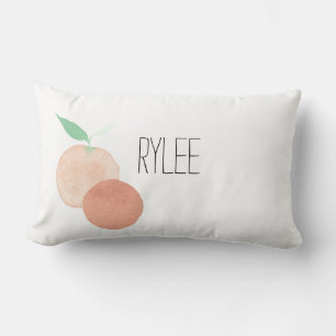 Personalized Orange Throw Pillow