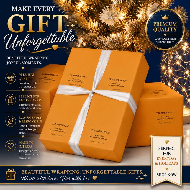 Personalized Orange Wrapping Paper (Creator Uploaded)