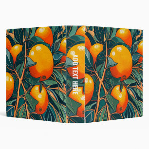 Personalized Oranges 3-Ring Binder