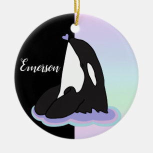 Personalized Orca Killer Whale Ceramic Ornament
