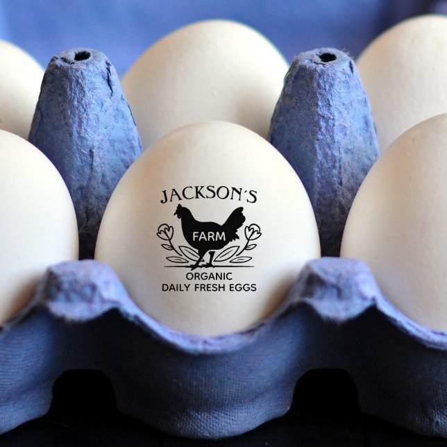 Personalized Organic Egg  Rubber Stamp (Creator Uploaded)