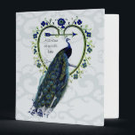 Personalized organiser - ornate peacock heart blue binder<br><div class="desc">As a bride to be you have a lot of wedding preparations and what better way to keep everything for your wedding organised than with this super love themed ring binder. You can add your name to the front cover by using the 'customize it' tab. This binder is also a...</div>