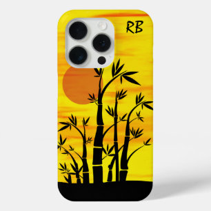 Personalized Oriental Bamboo Sunset iPhone 15 Pro Case