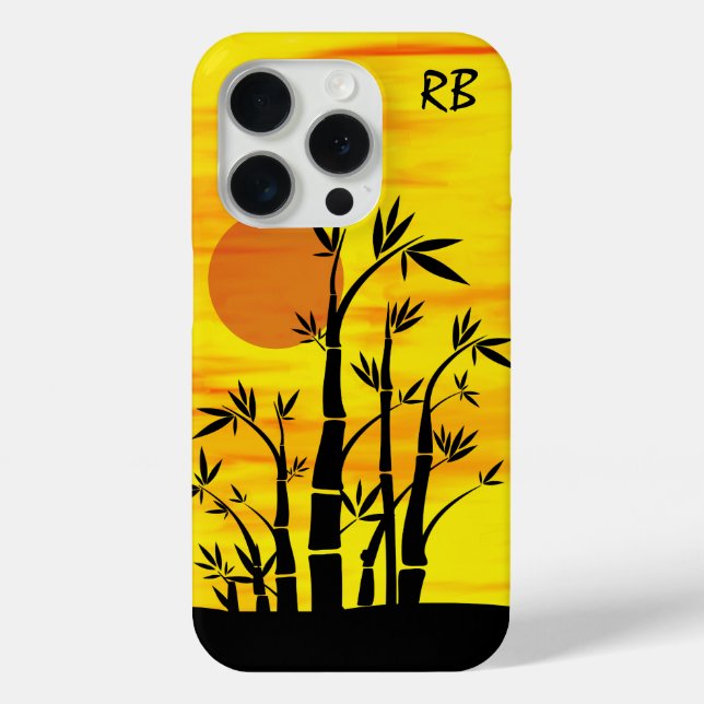 Personalized Oriental Bamboo Sunset Case-Mate iPhone Case (Back)