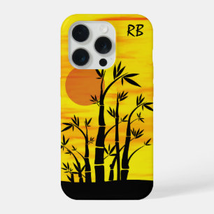 Personalized Oriental Bamboo Sunset iPhone 15 Pro Case