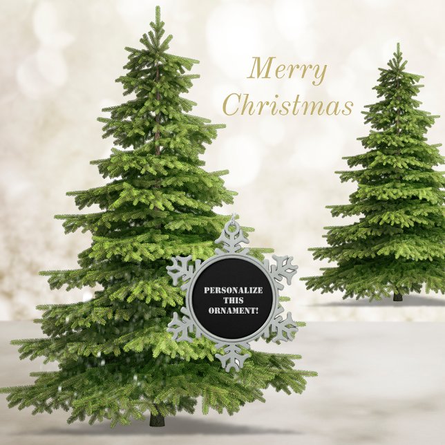 Personalized ornament, custom ornament, Christmas  Snowflake Pewter Christmas Ornament (Creator Uploaded)