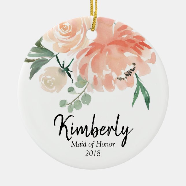 Personalized Ornament for Maid of Honour (Front)