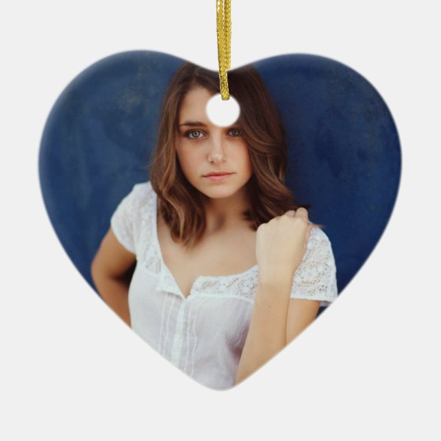 Personalized Ornament with Photo & Custom Message (Front)