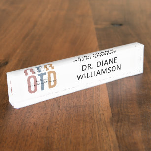 Personalized OTD Doctor of Occupational Therapy Nameplate