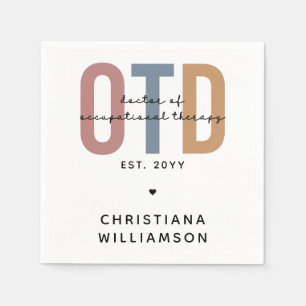 Personalized OTD Doctor of Occupational Therapy Napkin
