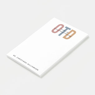 Personalized OTD Doctor of Occupational Therapy Post-it Notes