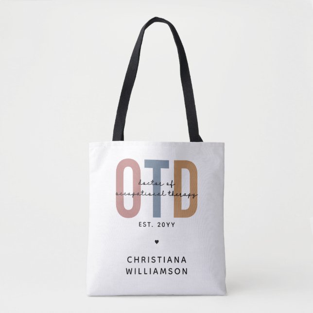 Personalized OTD Doctor of Occupational Therapy Tote Bag (Front)