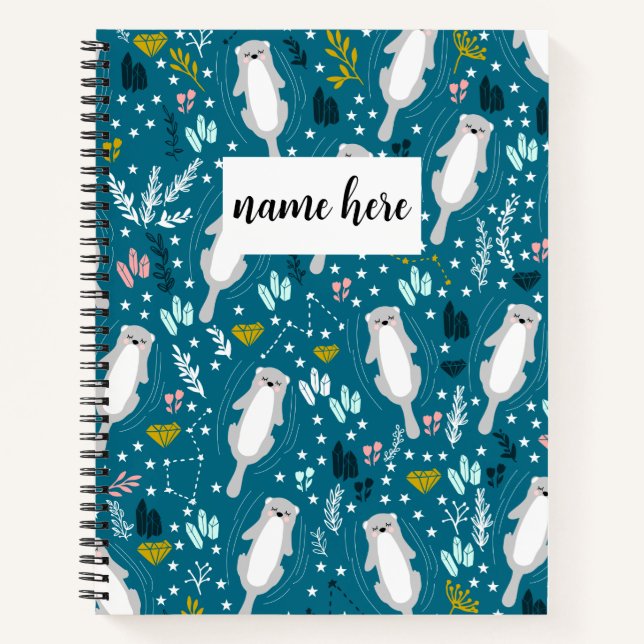 Personalized Otter Notebook for Kids (Front)
