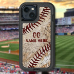 Personalized OtterBox Vintage Baseball Phone Cases<br><div class="desc">Cool Rustic Personalized OtterBox Vintage look Baseball Phone Cases, NEWEST to Older Phone Cases. Select this Personalized Otterbox Defender Phone Case, Symmetry or Commuter. Choose the NEWEST to OLDER Baseball iPhone Cases, Personalized Samsung Galaxy Otterbox Case, Google Pixel Phone Cases for him. Shown is the OtterBox Defender iPhone XR Case....</div>
