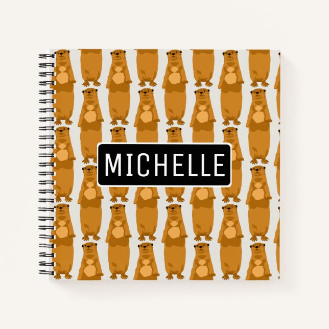 Personalized Otters Notebook (Front)