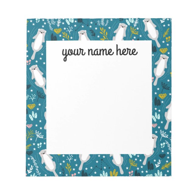 Personalized Otters Notepad (Front)