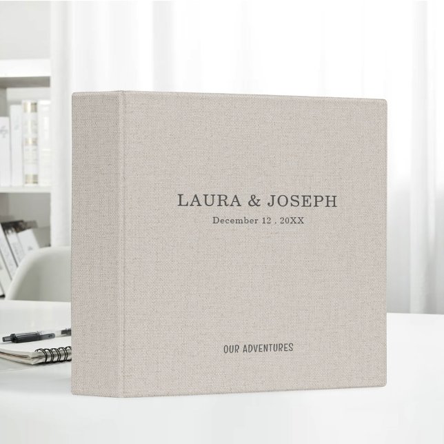 Personalized Our Adventures Fabric Wedding Album Binder (Creator Uploaded)