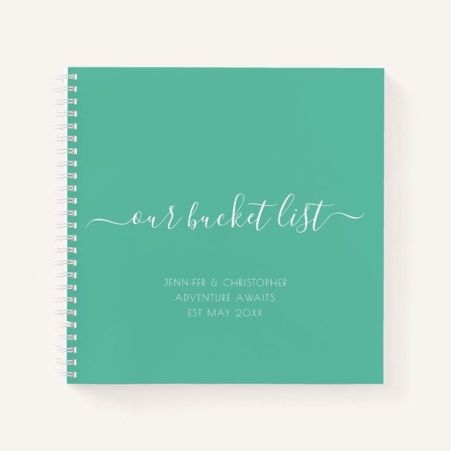 Personalized Our Bucket List Scrapbook Couple's Notebook (Front)