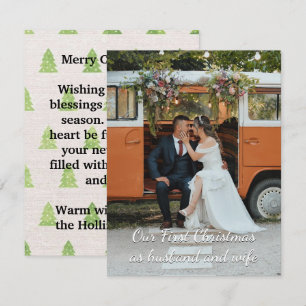 Personalized Our First Christmas Greeting Card