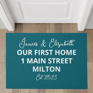Personalized Our First Home Custom Address Doormat