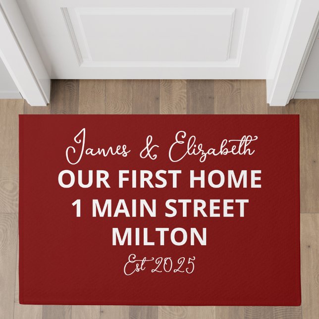 Personalized Our First Home Custom Address Doormat (Creator Uploaded)