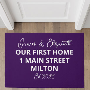 Personalized Our First Home Custom Address Doormat