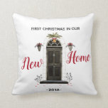 Personalized Our New Home Christmas Throw Pillow<br><div class="desc">Personalized Our New Home Christmas Throw Pillow</div>