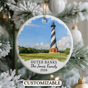 Personalized Outer Banks Ornament, North Carolina Ceramic Ornament