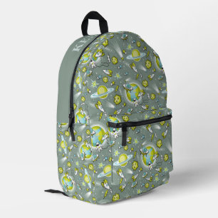 Personalized Outer Space Astronaut Print Backpack