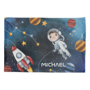 Personalized Outer Space Astronaut Shuttle Pillowcase