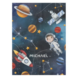 Personalized Outer Space Astronaut Shuttle Tablecloth