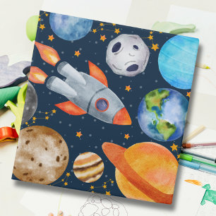 Personalized Outer Space Back To School Binder