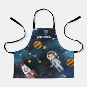 Personalized Outer Space Holiday Apron